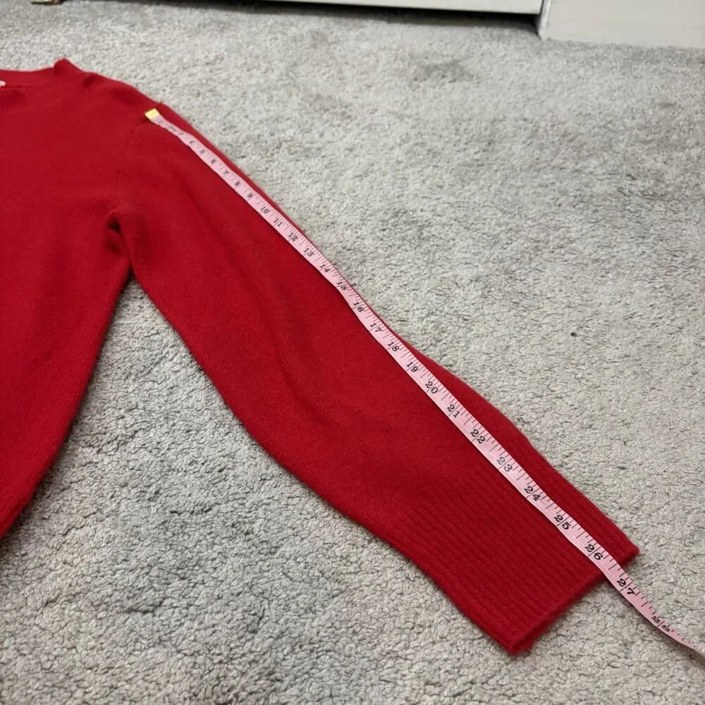J. Crew Factory Red Crew Neck Sweater Extra Soft Yarn Size XL